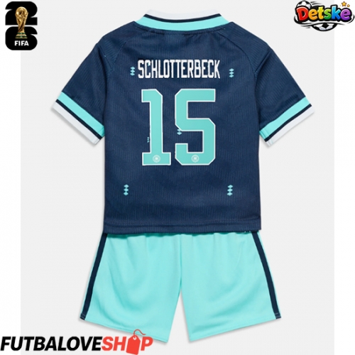 Dres Nemecko Nico Schlotterbeck #15 Preč pre deti MS 2026 Krátky Rukáv (+ trenírky)